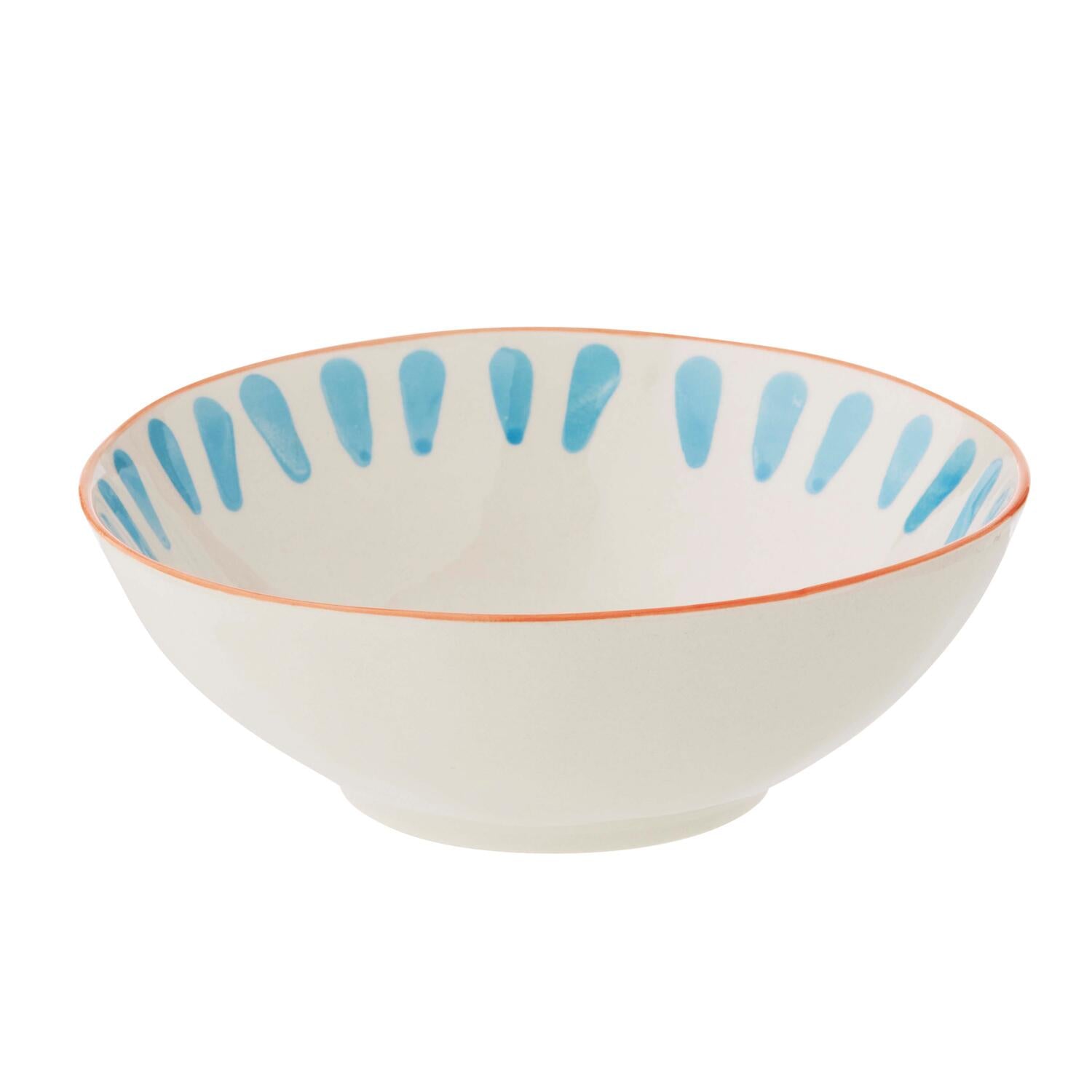 Aqua skål m. fisk, blå/orange - D16 cm